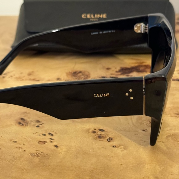 Celine Chunky Rectangle Acetate Sunglasses - Picture 5 of 5